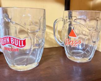 Vtg Glass Beer Mugs