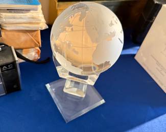 Glass Globe on glass stand