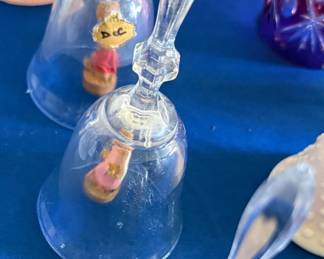 Vtg Dolfi Lead Crystal Bells