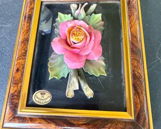 Vtg Framed 3D Capodimonte Art