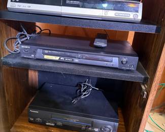 Audio Cabinet, Electronics, VHS Players