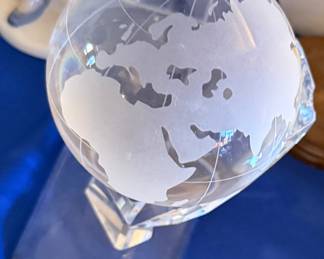 Crystal Glass Globe for Desk