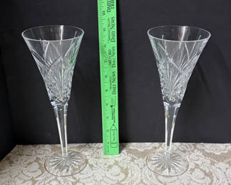 Lot 41: 2 Waterford Crystal Champagne Flutes