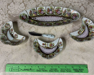 Lot 60: Arnart Victorian Couple Celery Dish