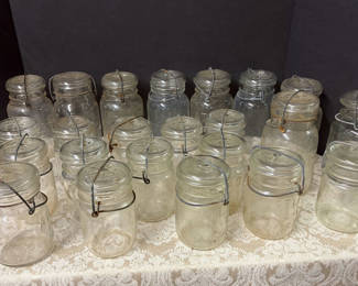 Lot 8: 23 Atlas Vintage Glass Canning Jars