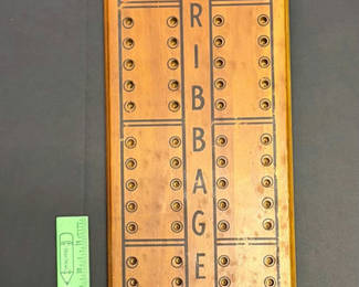 Lot 42: Giant Vintage Cribbage Board
