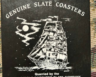 Lot 19: Set Of 6 Pennsylvania Genuine Slate Ship Coasters