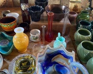 Blown glass and Swung vases