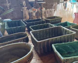 Many Hull planters, some McCoy