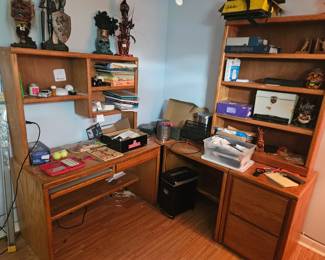 Large corner desk with book shelves $150.