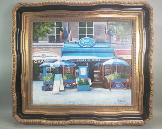 176 Lot 442 Signed Joyce Lee Pike Impressionist style oil on canvas painting