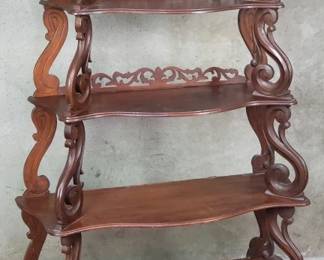 561 Lot 494 Antique carved mahogany 5 tiered etagere with