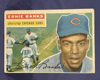 256 Lot 310h 1956 Topps Ernie Banks baseball card