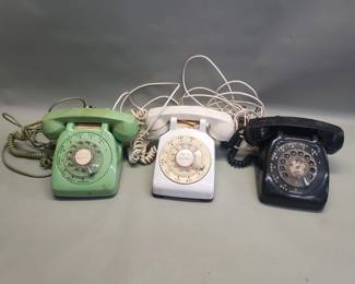 369 Lot 383 Three vintage rotary telephones