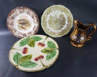 796 Lot 713 Group of vintage ironstone ceramic plates and