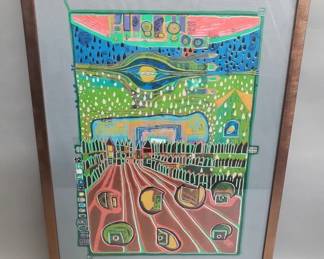 014 Lot 318 Friedenscreich Hundertwassel Streets for Survivers silkscreen