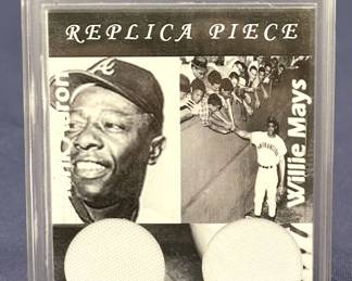 481 Lot 438h Hank Aaron Willie Mays Legacy Edition replica