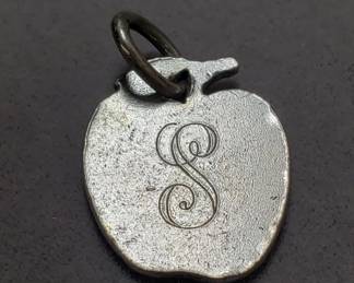 029 Lot 38 Tiffany and Co Sterling silver apple pendant