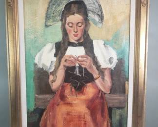 514 Lot 455 Modern Figurative Expressionist style impasto oil