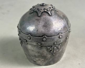 049 Lot 174 Shreve and Co hammered sterling silver inkwell