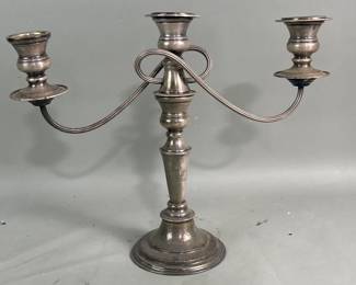 168 Lot 177 Vintage silver weighted candelabra