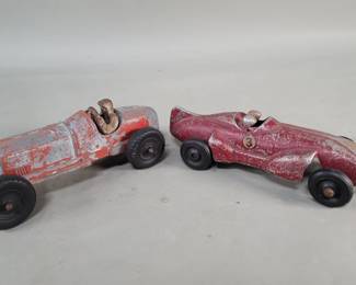 732 Lot 653 Pair of vintage cast aluminum Hubley Kiddie Toy