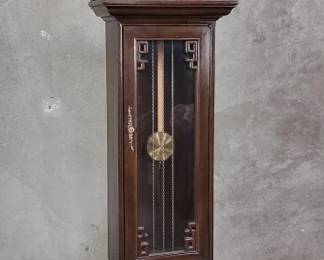 023 Lot 32 Vintage Asian walnut grandfather s clock with