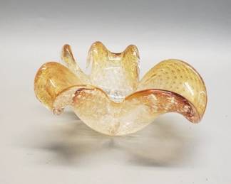 195 Lot 506 Vintage Murano art glass bowl