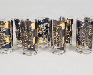 795 Lot 712 Group of mid century modern highball tumblers