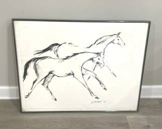 332 Lot 358h Framed pencil signed Ann Royer 1986 well known