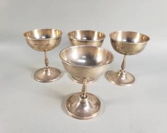 003 Lot 575 Group of vintage Sterling silver chalices