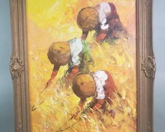 177 Lot 449 Alfredo Buenaventura signed 1969 Impressionist style oil painting