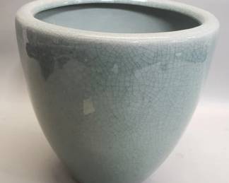 106 Lot 115 Crackle glass ceramic vase