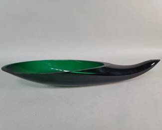 661 Lot 586 MCM Blenco horn glass vase