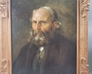 007 Lot 406 Antique signed Fernando Amorsolo oil on canvas painting Portrait of Peninsular Cates