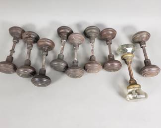 128 Lot 396 Antique doorknobs