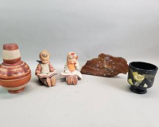 532 Lot 466 Group of vintage Hummel figurines petrified wood