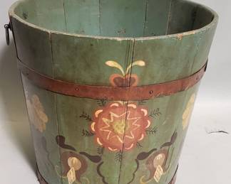 794 Lot 711 Vintage hand painted bucket