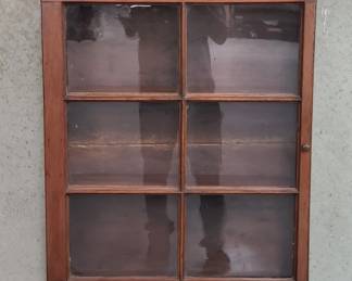 141 Lot 150 Vintage pine wall display cabinet