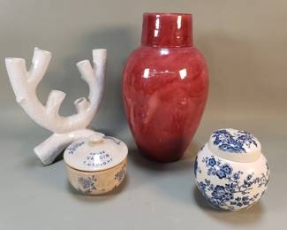 315 Lot 350 Group of stoneware ceramic vase jar and