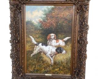 071 Lot 350h Large framed signed oil painting