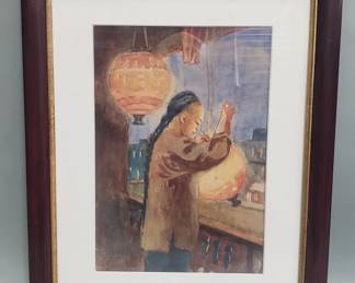 103 Lot 112 Vintage watercolor