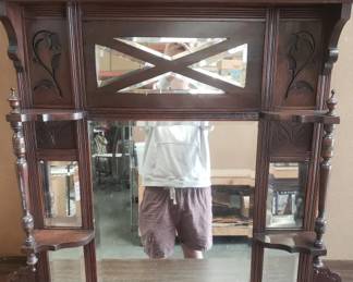 763 Lot 681 Victorian style over the mantel mirror
