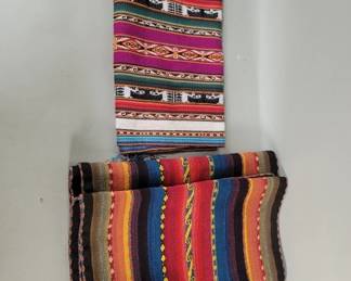 244 Lot 304 Vintage hand woven textile and one machine made