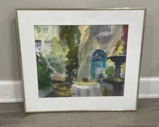104 Lot 360h Framed and signed watercolor