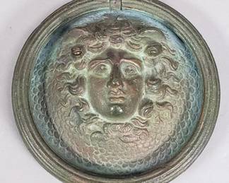 791 Lot 709 Vintage bronze Medusa door knocker
