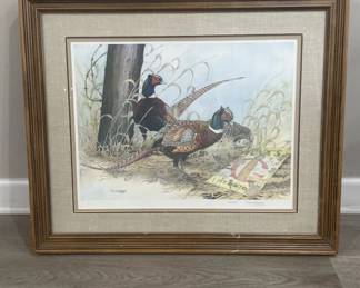 058 Lot 353h Framed pencil signed print