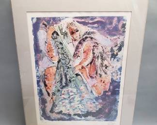 030 Lot 229 Signed Reuven Rubin lithograph