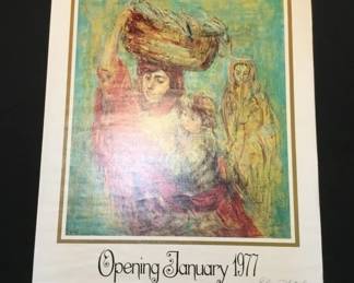 410 Lot 403h Edna Hibel signed 1977 Hibel Museum of Art poster