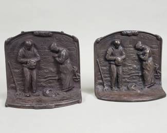 049 Lot 58 Vintage cast iron bookends